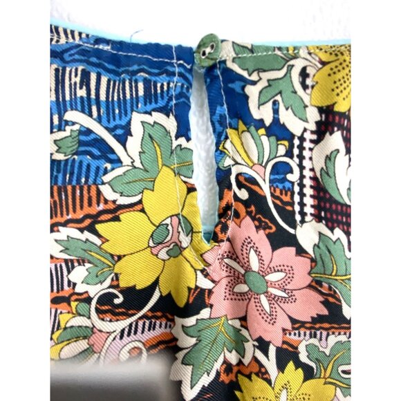 Johnny Was Womens Large Luna Colorful Silk Floral Geometric Boho Shift Dress - Picture 10 of 11